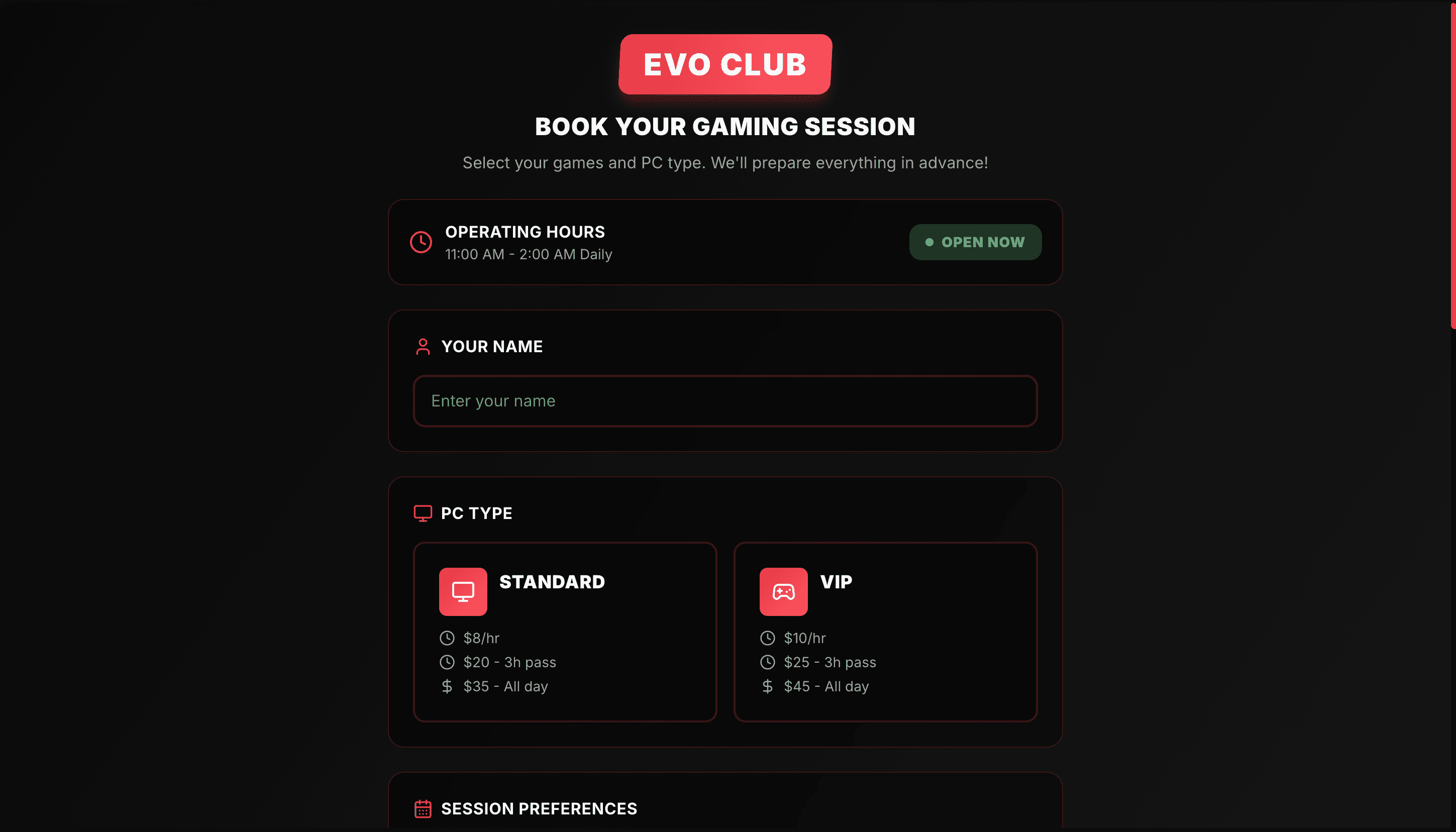 EVO CLUB Gaming Lounge